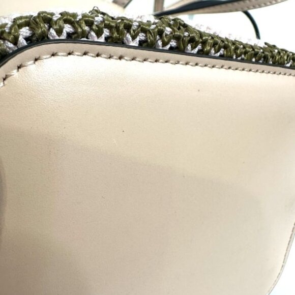 2022 FF Fendi Crochet Mon Tresor Bucket Bag Mini Beige/Pink Raffia - Picture 4 of 5